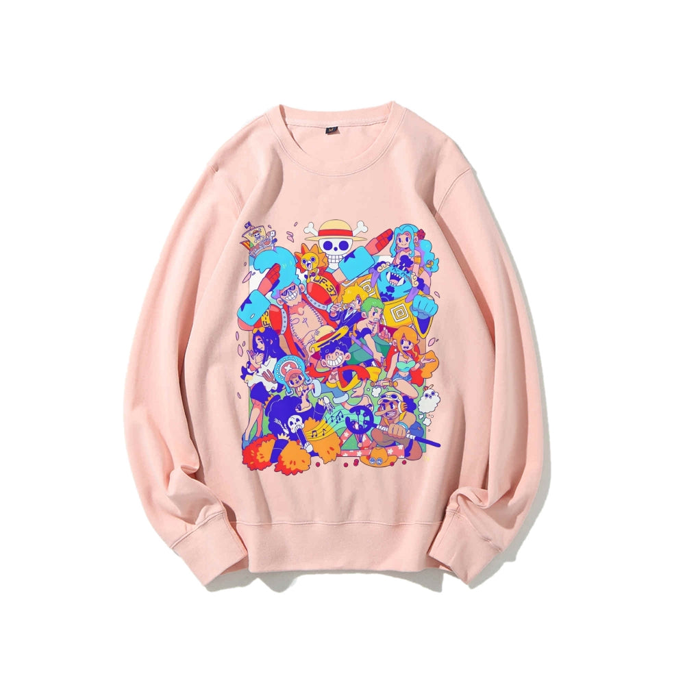 Casual Crewneck Sweatshirt One Piece