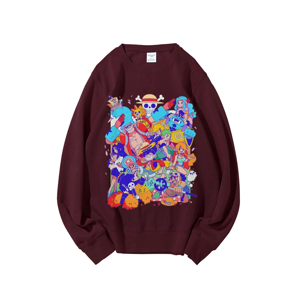 Casual Crewneck Sweatshirt One Piece