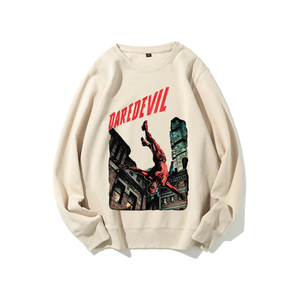 Casual Crewneck Sweatshirt Daredevil