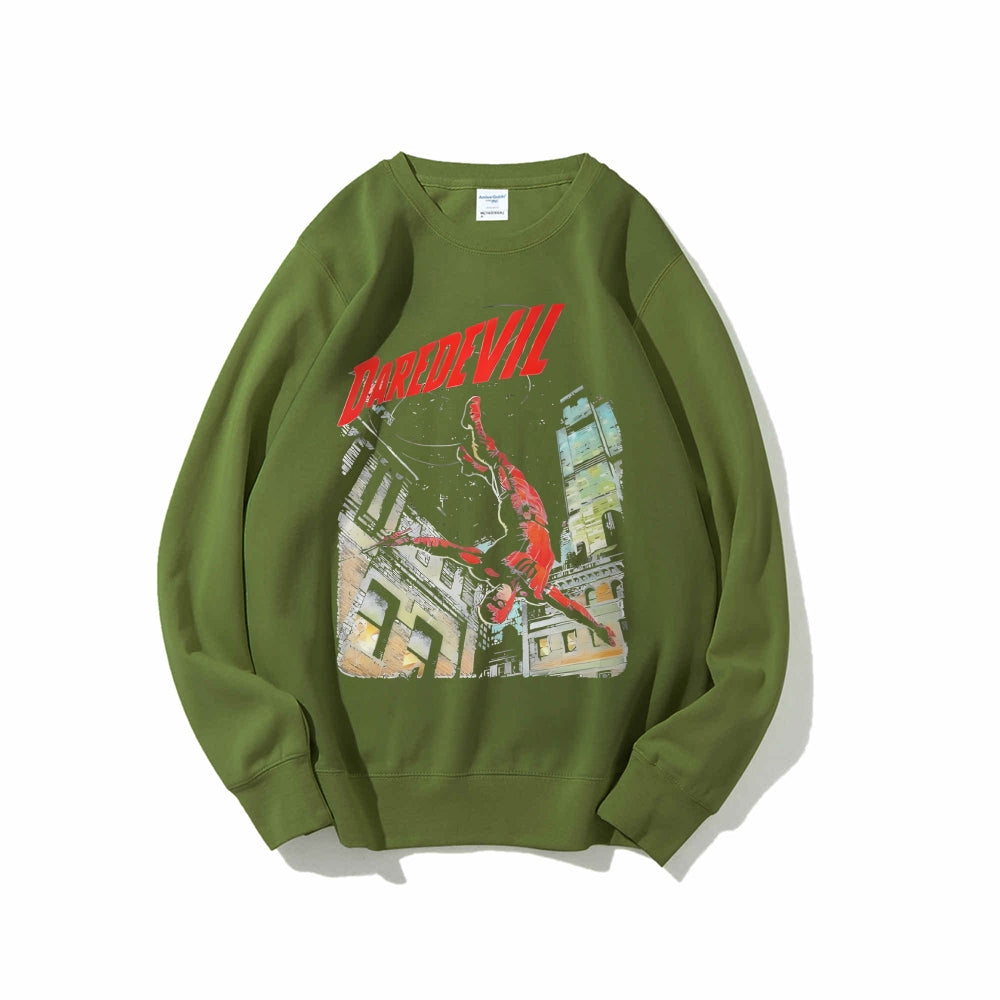 Casual Crewneck Sweatshirt Daredevil