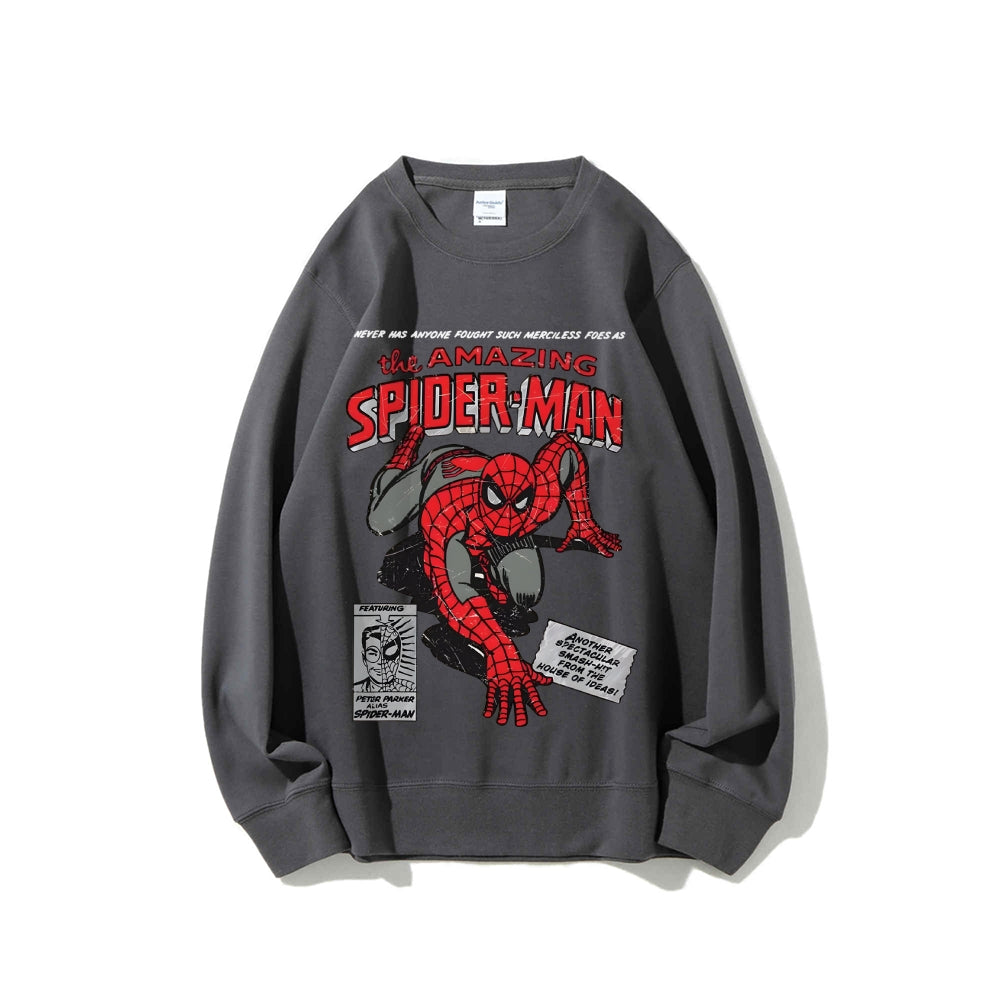 Casual Crewneck Sweatshirt Spider-Man