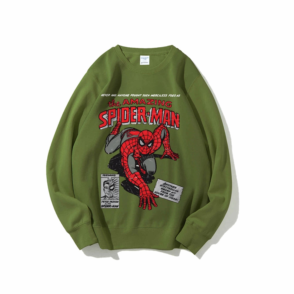Casual Crewneck Sweatshirt Spider-Man