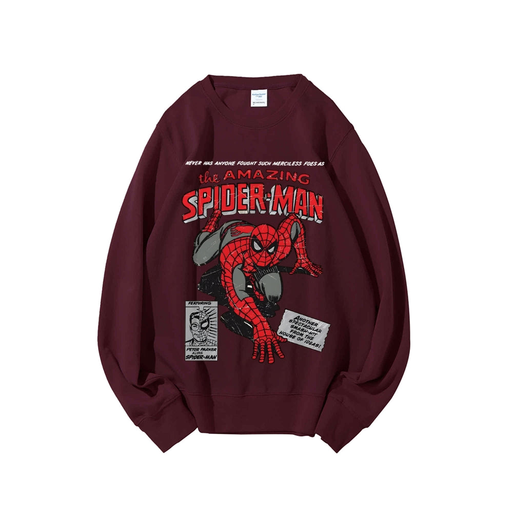 Casual Crewneck Sweatshirt Spider-Man