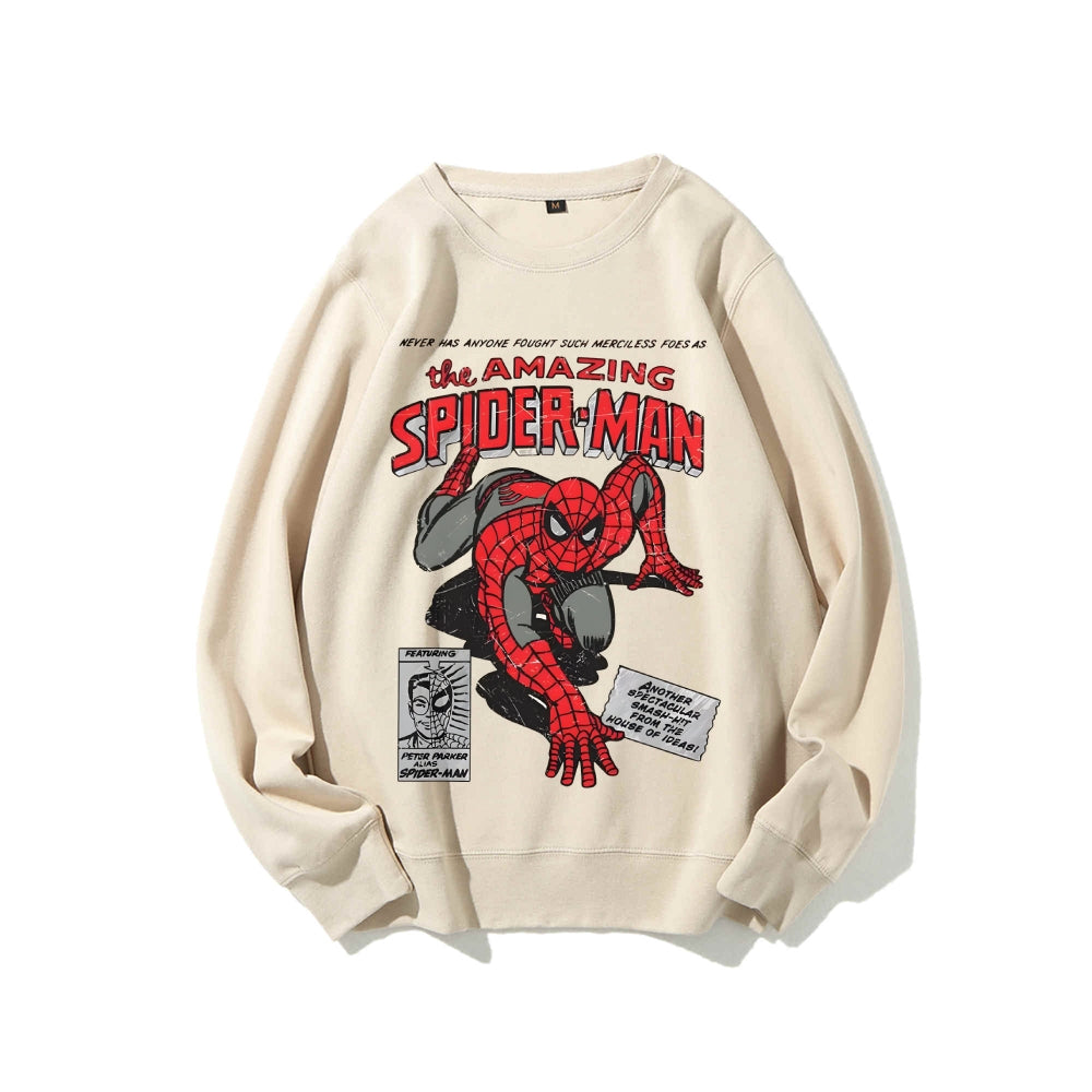 Casual Crewneck Sweatshirt Spider-Man