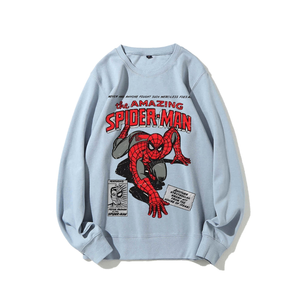 Casual Crewneck Sweatshirt Spider-Man