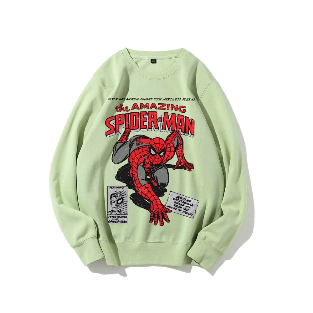 Casual Crewneck Sweatshirt Spider-Man