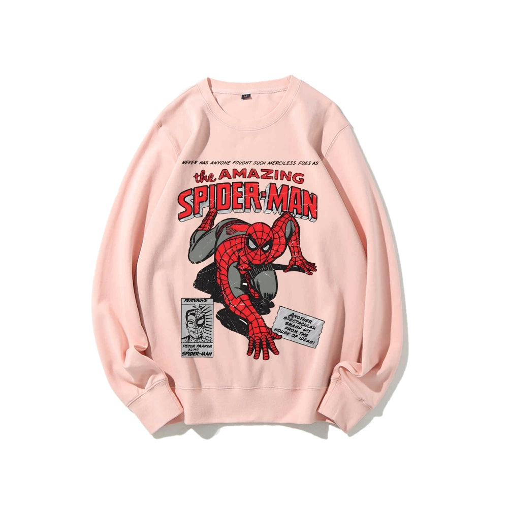 Casual Crewneck Sweatshirt Spider-Man