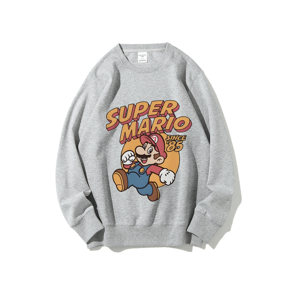 Casual Crewneck Sweatshirt Mario