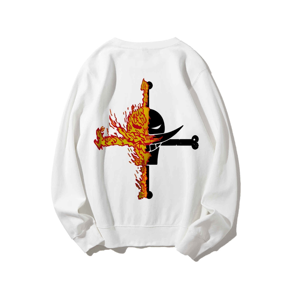 Casual Crewneck Sweatshirt One Piece