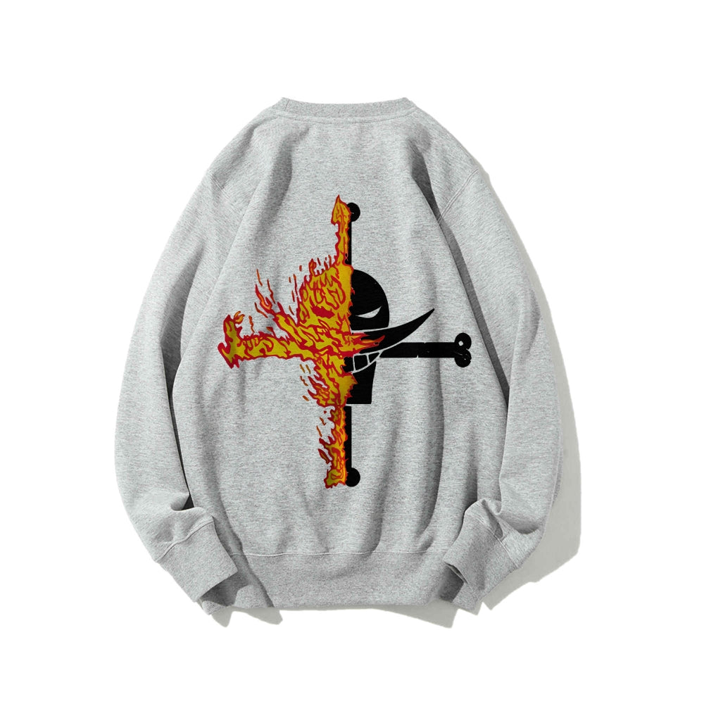 Casual Crewneck Sweatshirt One Piece