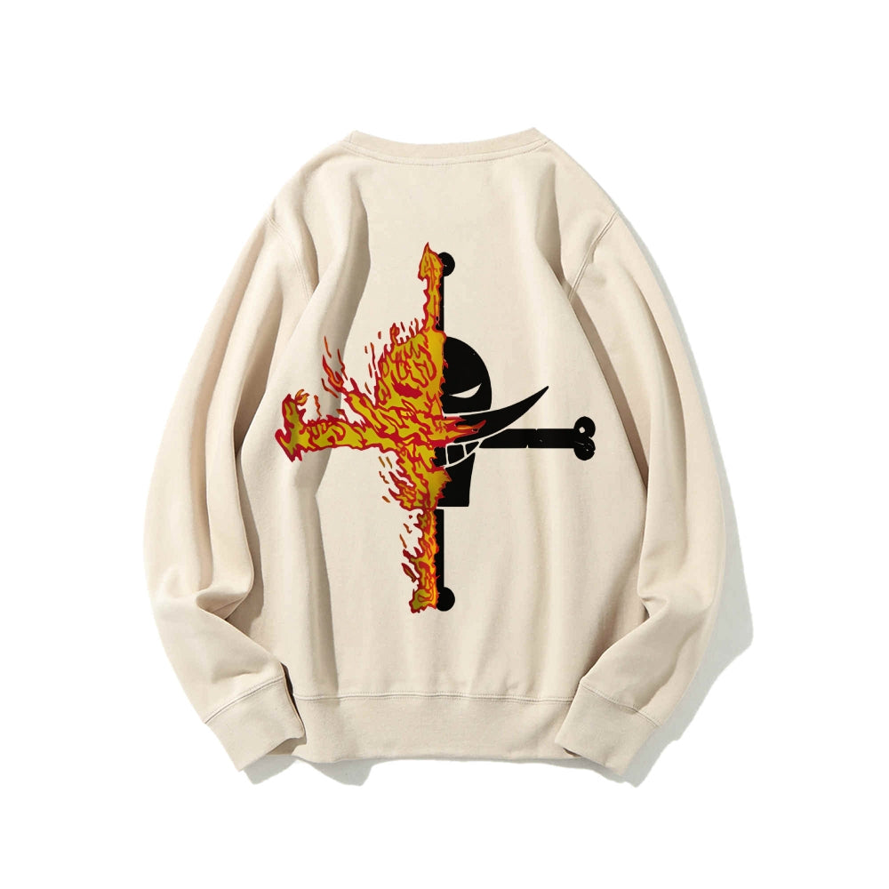 Casual Crewneck Sweatshirt One Piece