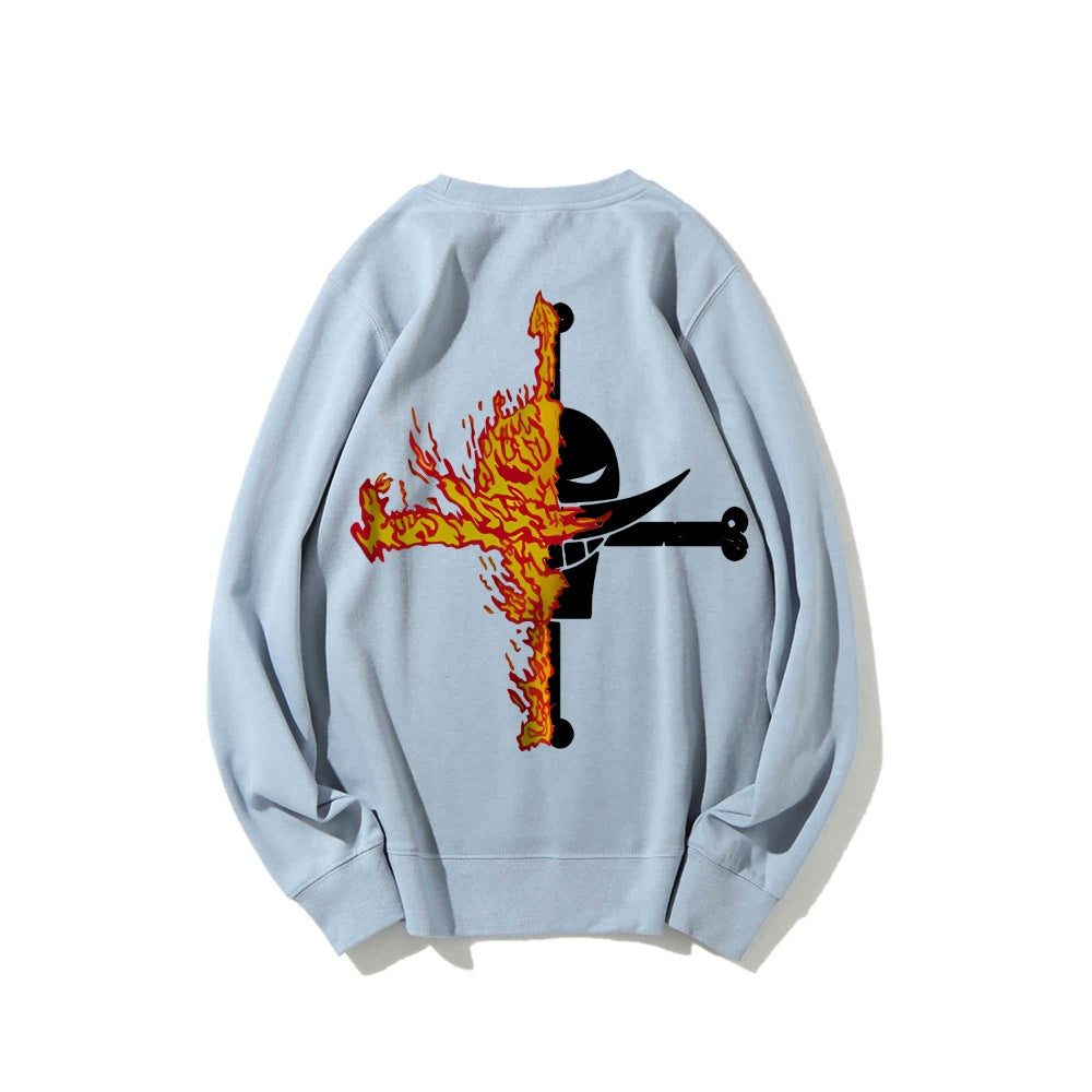 Casual Crewneck Sweatshirt One Piece