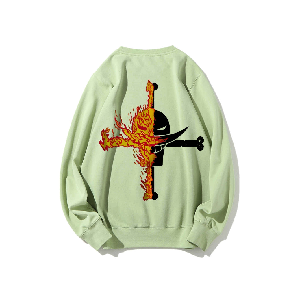 Casual Crewneck Sweatshirt One Piece