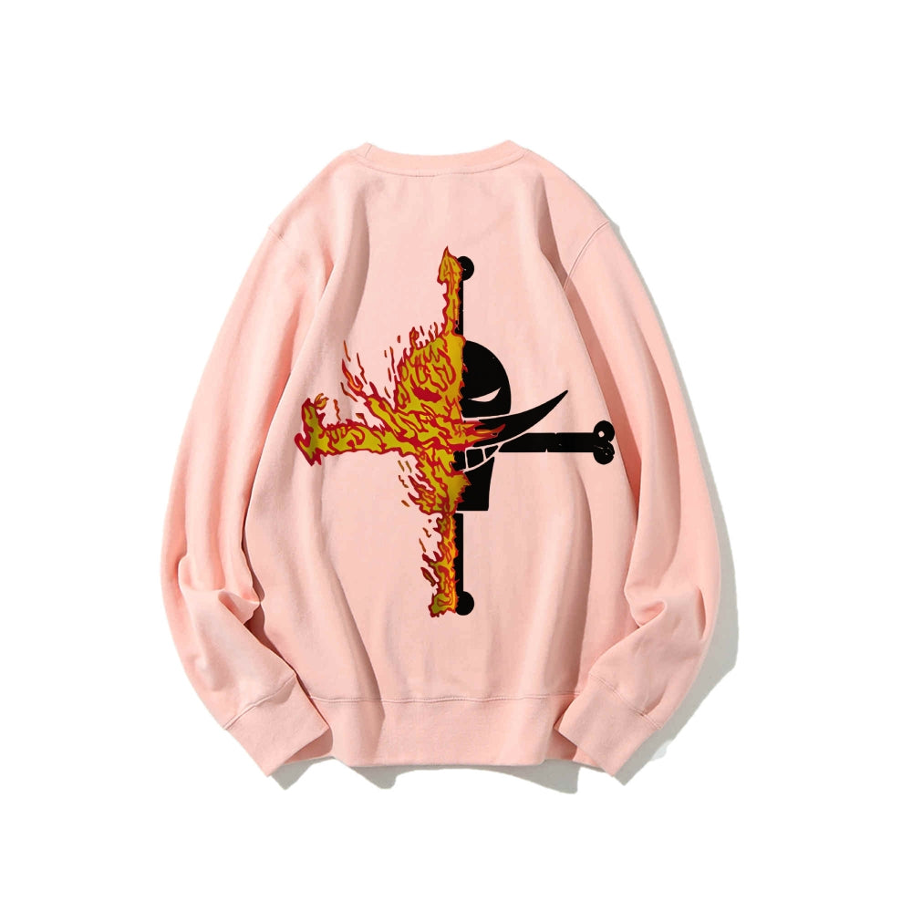 Casual Crewneck Sweatshirt One Piece