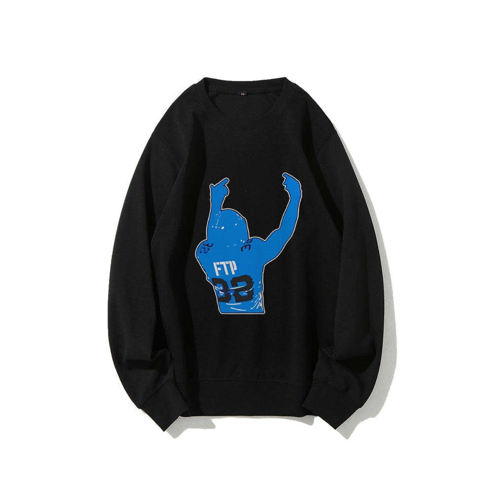 Casual Crewneck Sweatshirt Rugby Lions