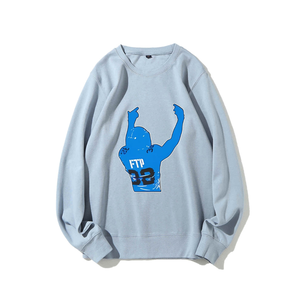 Casual Crewneck Sweatshirt Rugby Lions