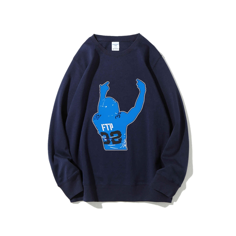 Casual Crewneck Sweatshirt Rugby Lions