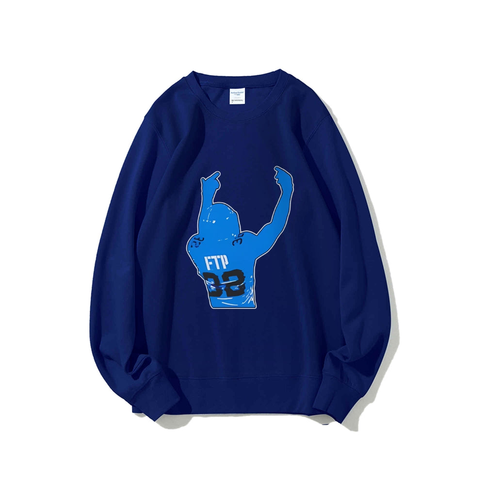 Casual Crewneck Sweatshirt Rugby Lions