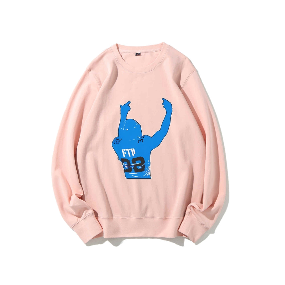 Casual Crewneck Sweatshirt Rugby Lions