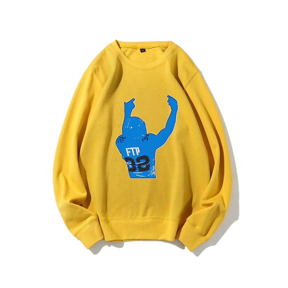 Casual Crewneck Sweatshirt Rugby Lions