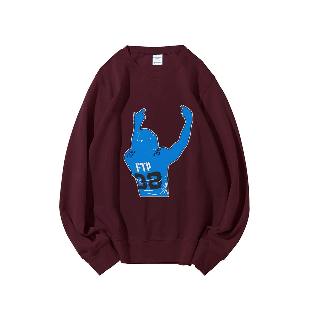 Casual Crewneck Sweatshirt Rugby Lions