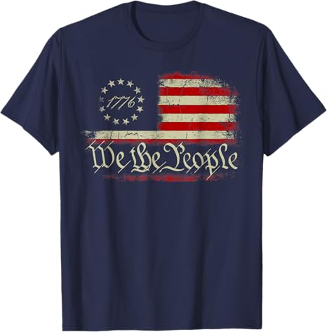 4th Of July We The People American 1776 Old American Flag T Shirt