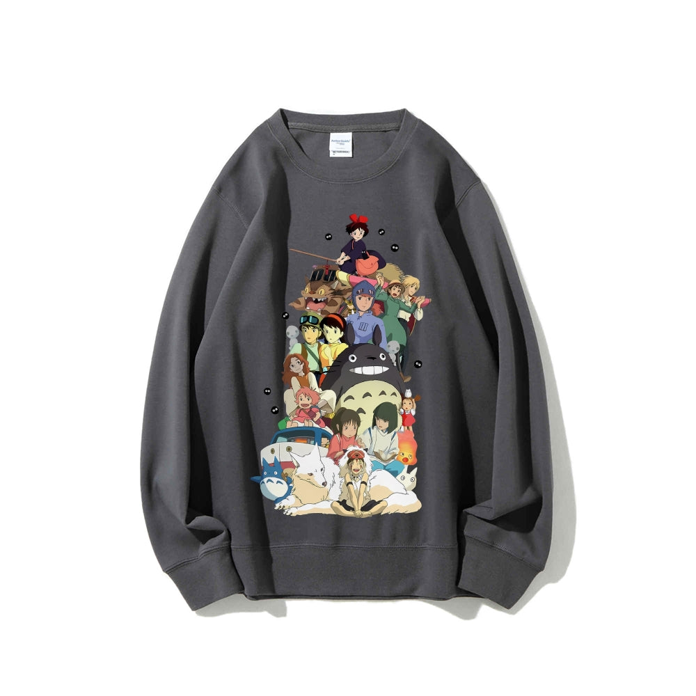 Casual Crewneck Sweatshirt Hayao Miyazaki Anime