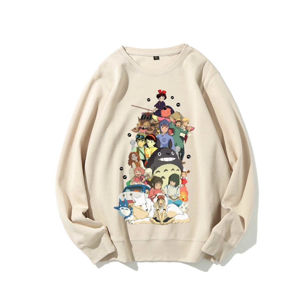 Casual Crewneck Sweatshirt Hayao Miyazaki Anime