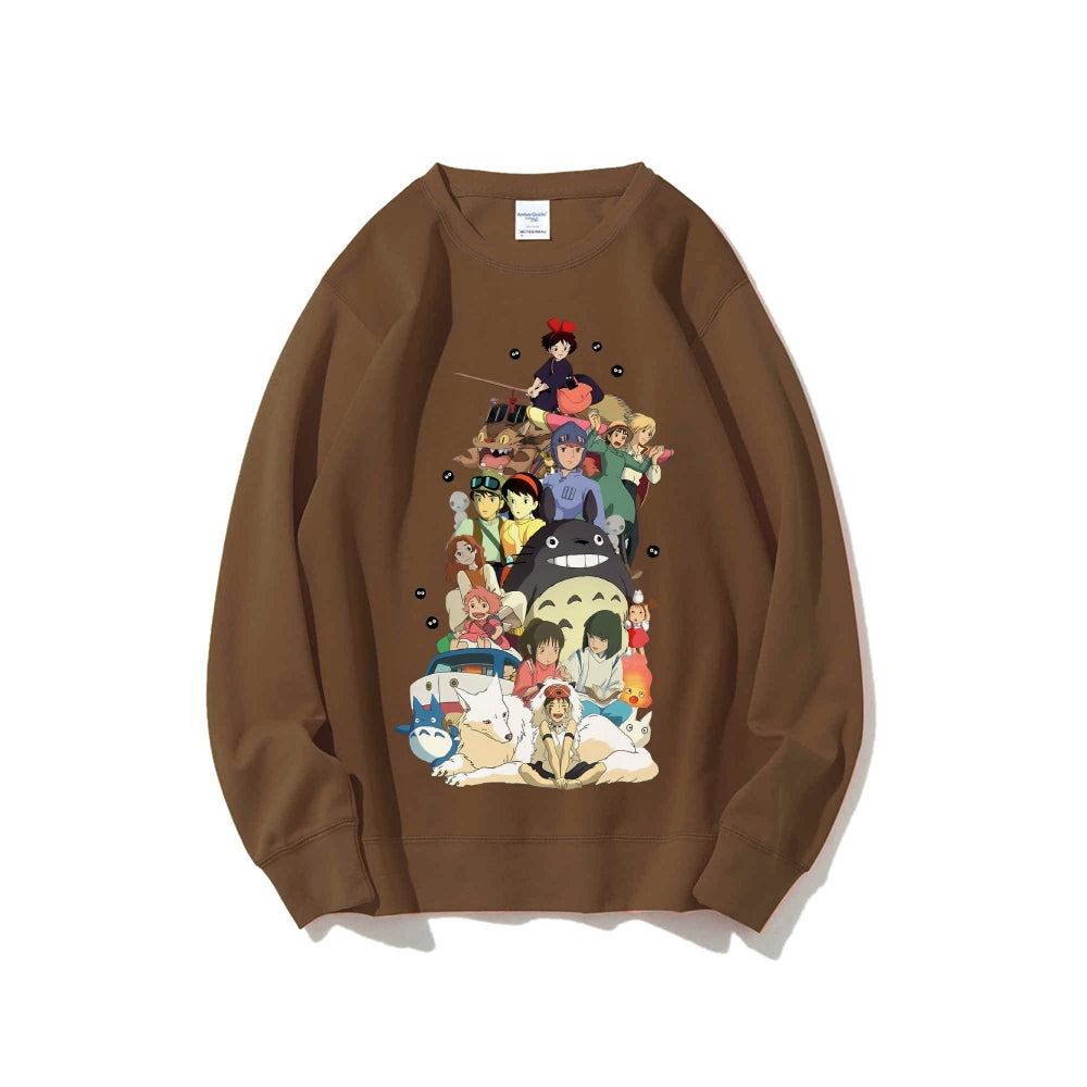 Casual Crewneck Sweatshirt Hayao Miyazaki Anime