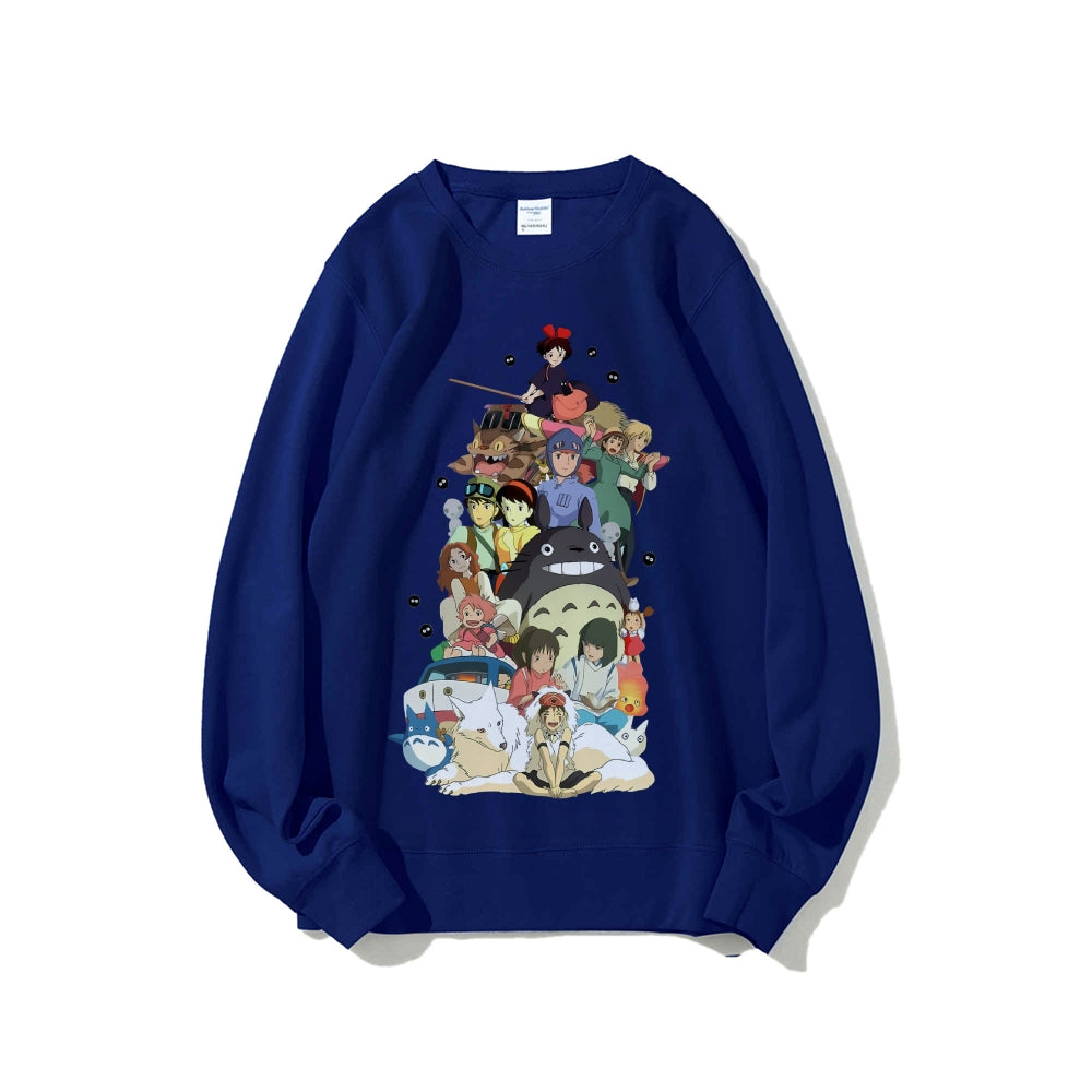 Casual Crewneck Sweatshirt Hayao Miyazaki Anime