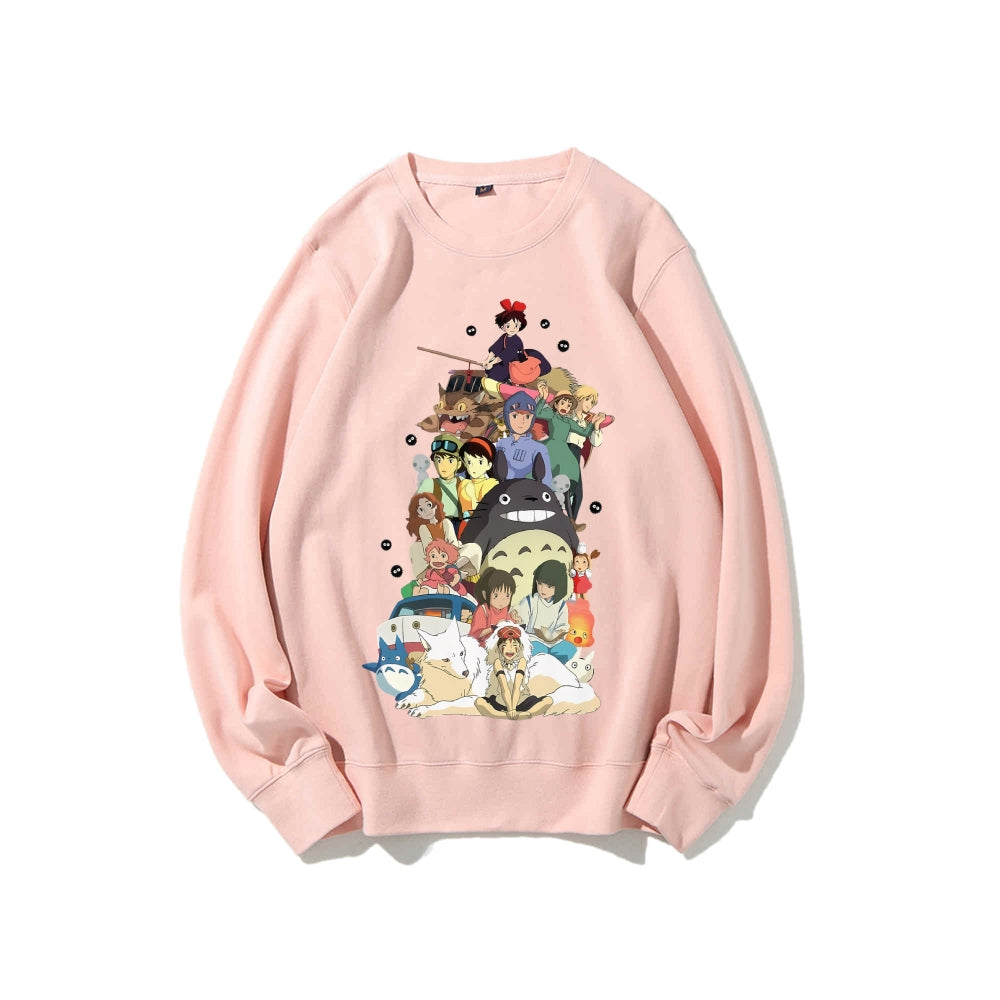Casual Crewneck Sweatshirt Hayao Miyazaki Anime