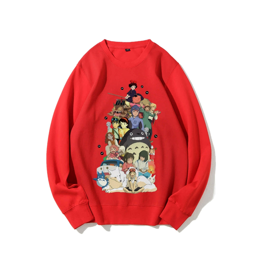 Casual Crewneck Sweatshirt Hayao Miyazaki Anime