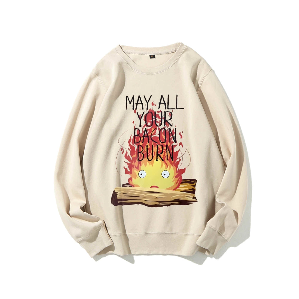 Casual Crewneck Sweatshirt Howl's Moving Castle