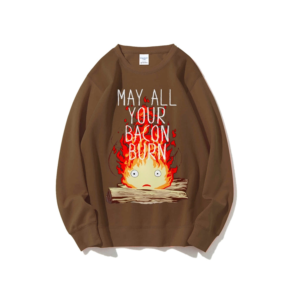 Casual Crewneck Sweatshirt Howl's Moving Castle