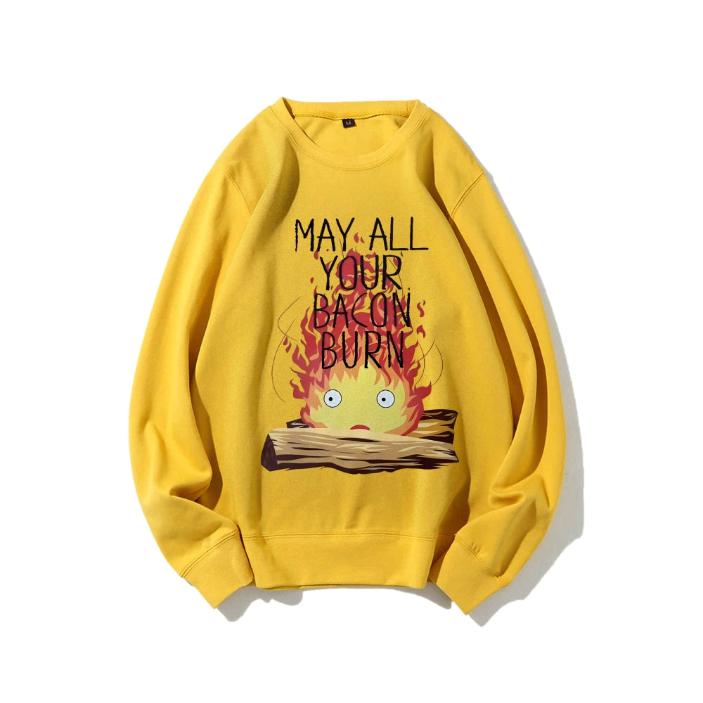Casual Crewneck Sweatshirt Howl's Moving Castle