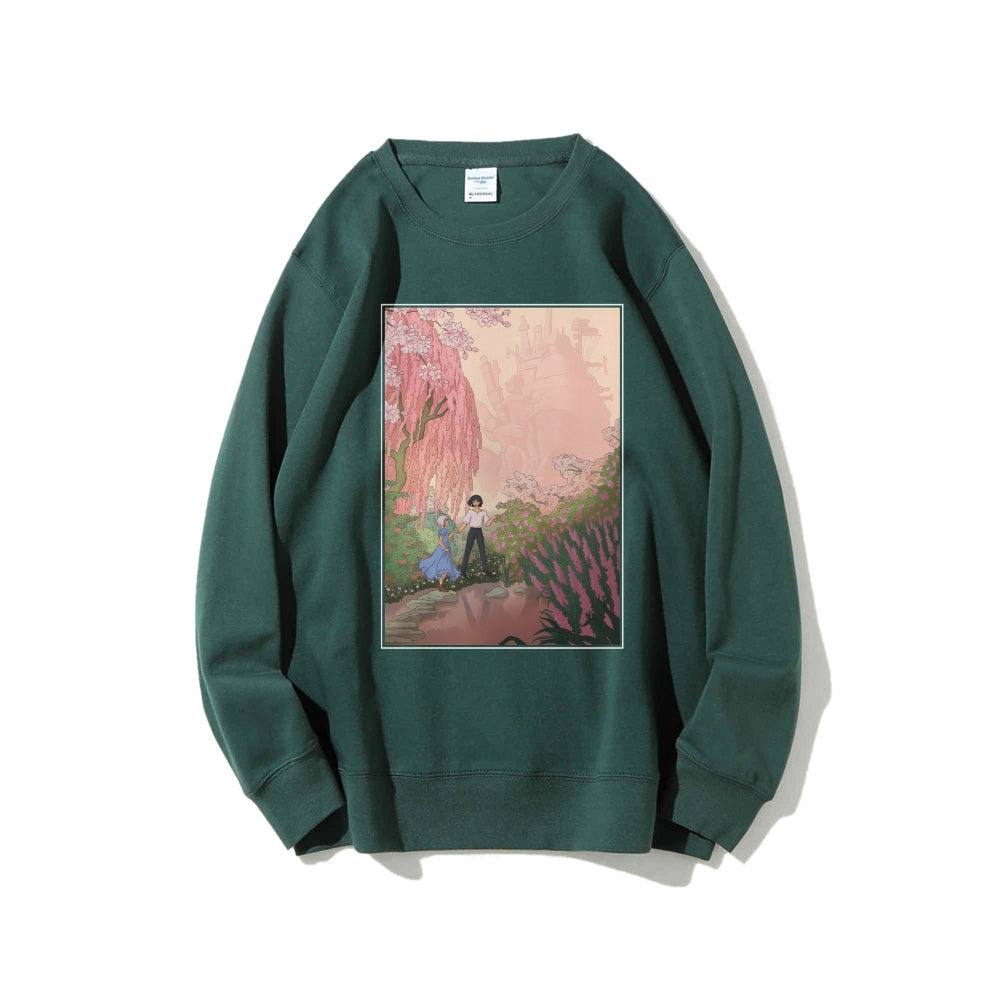 Casual Crewneck Sweatshirt Howl's Moving Castle