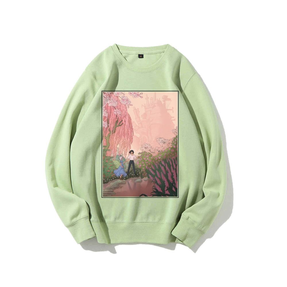 Casual Crewneck Sweatshirt Howl's Moving Castle