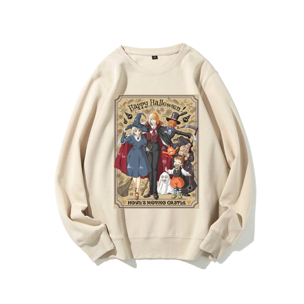 Casual Crewneck Sweatshirt Howl's Moving Castle