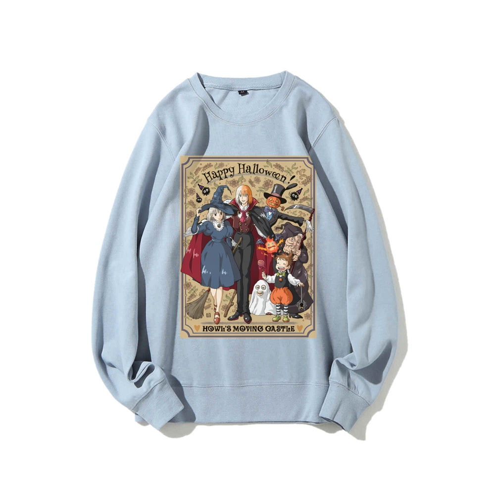 Casual Crewneck Sweatshirt Howl's Moving Castle