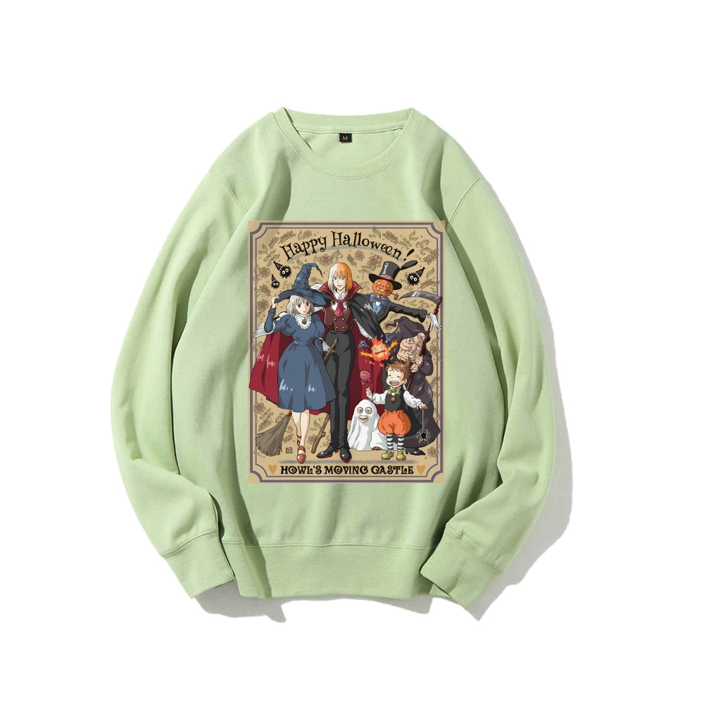 Casual Crewneck Sweatshirt Howl's Moving Castle