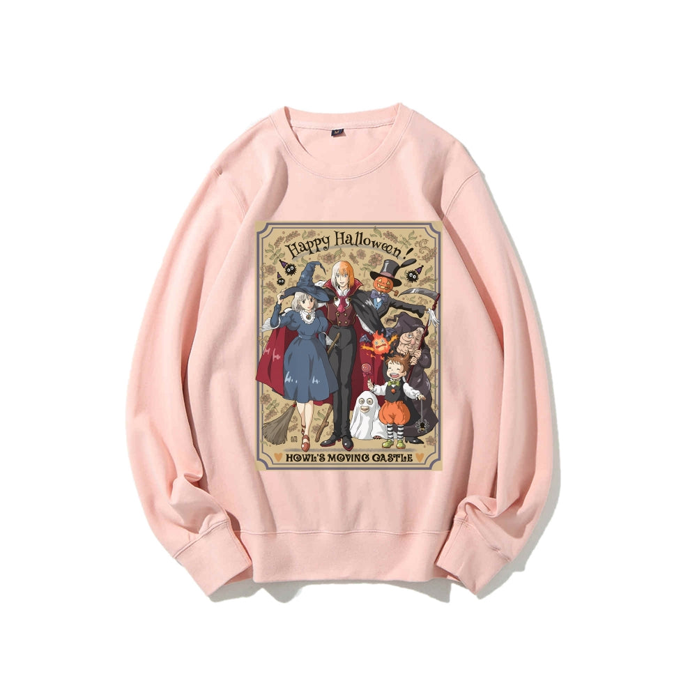 Casual Crewneck Sweatshirt Howl's Moving Castle