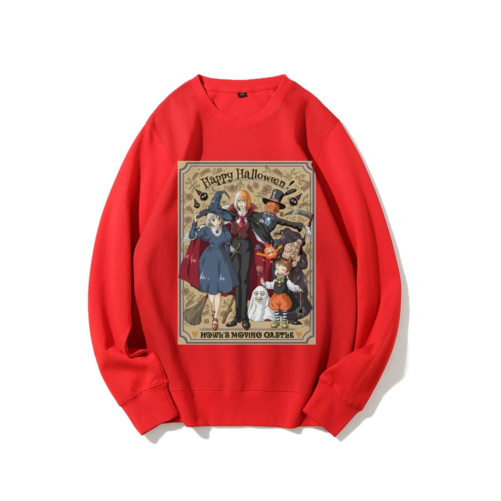 Casual Crewneck Sweatshirt Howl's Moving Castle