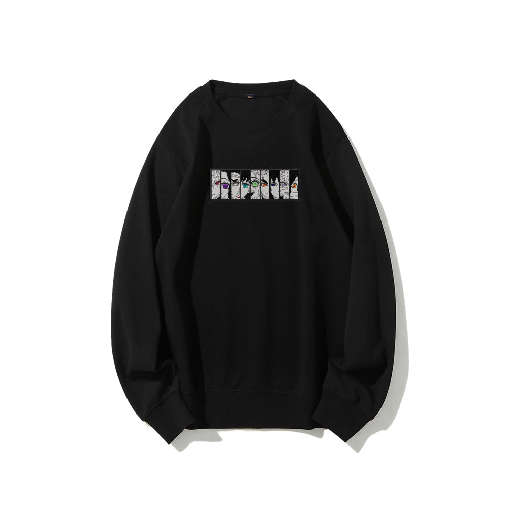 Demon Slayer: Kimetsu no Yaiba embroidered pure cotton unisex round neck anime sweatshirt