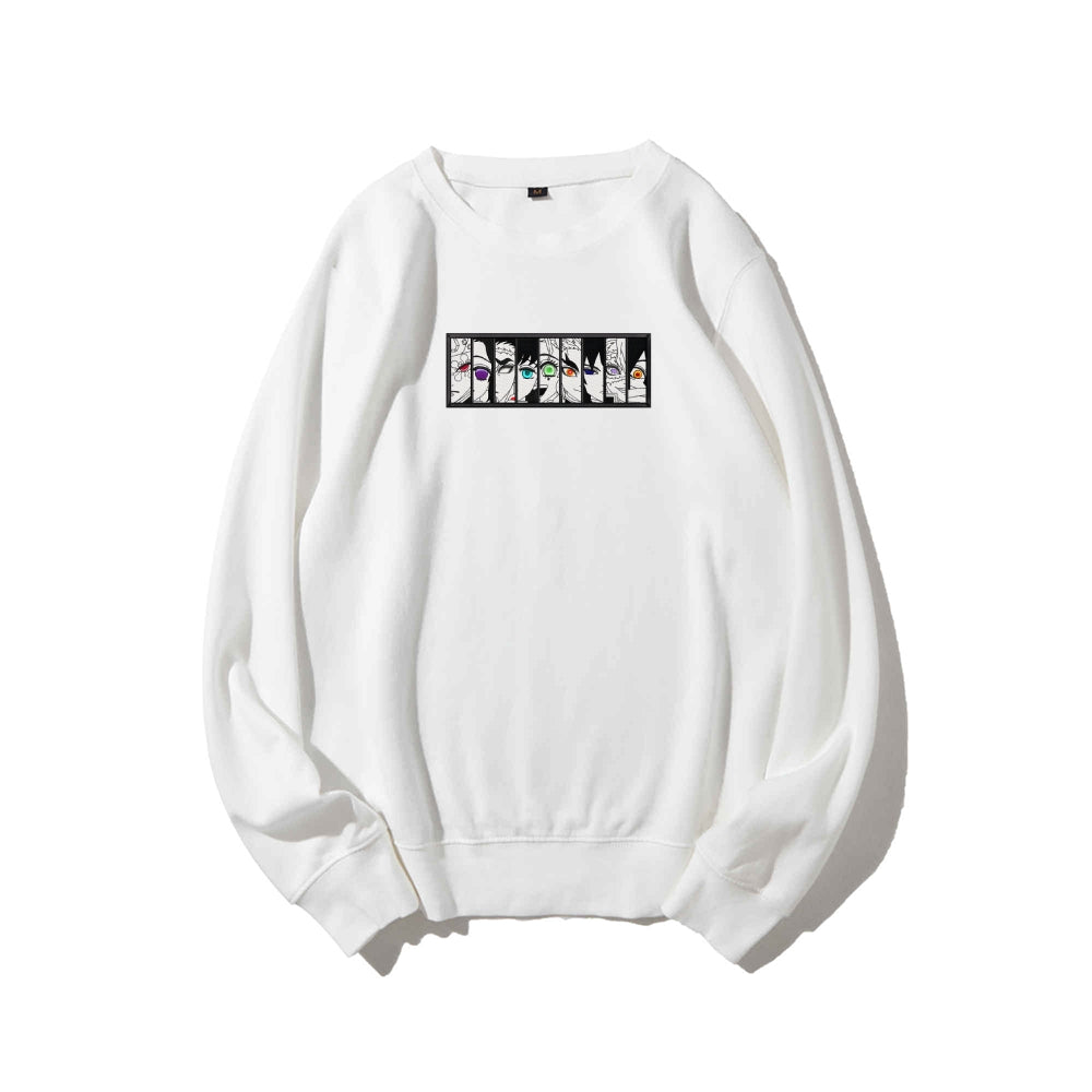 Demon Slayer: Kimetsu no Yaiba embroidered pure cotton unisex round neck anime sweatshirt