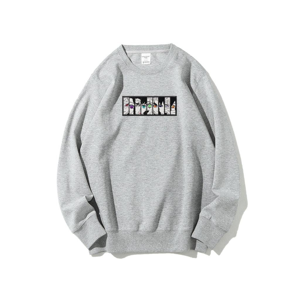 Demon Slayer: Kimetsu no Yaiba embroidered pure cotton unisex round neck anime sweatshirt