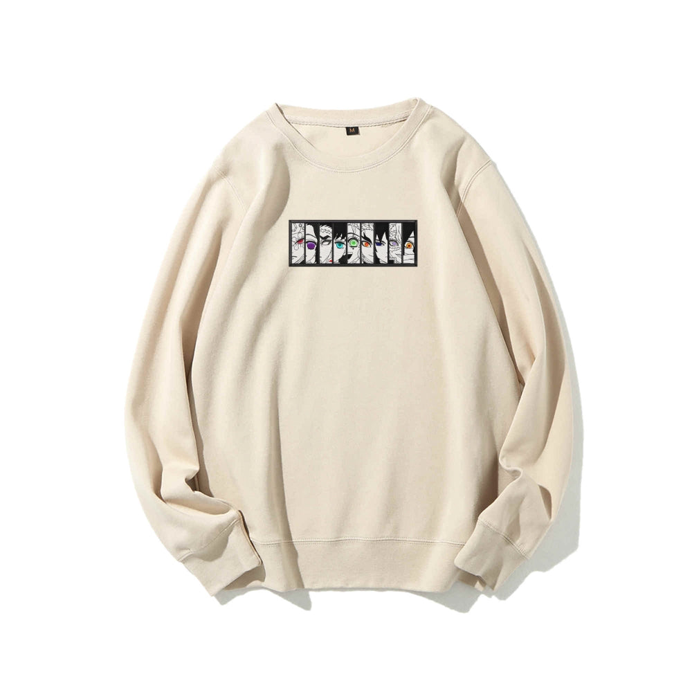Demon Slayer: Kimetsu no Yaiba embroidered pure cotton unisex round neck anime sweatshirt