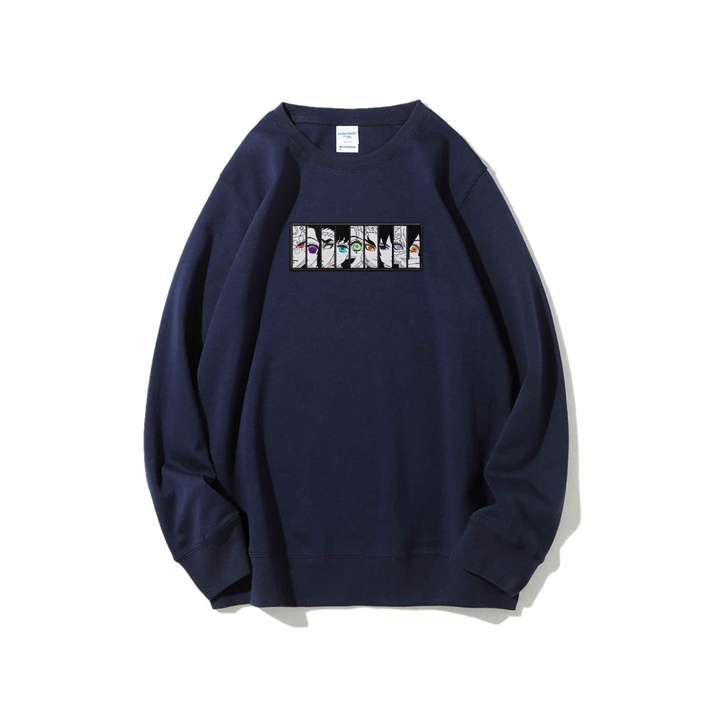 Demon Slayer: Kimetsu no Yaiba embroidered pure cotton unisex round neck anime sweatshirt