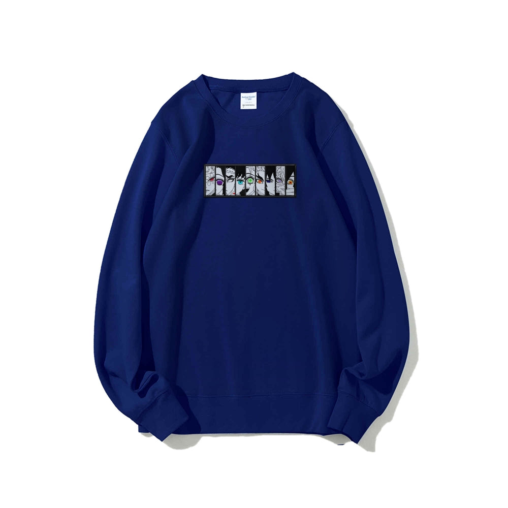 Demon Slayer: Kimetsu no Yaiba embroidered pure cotton unisex round neck anime sweatshirt