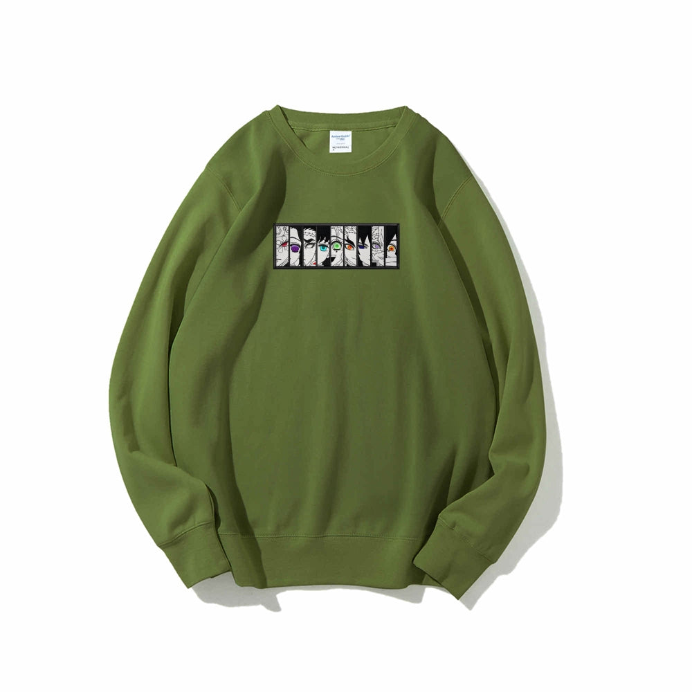 Demon Slayer: Kimetsu no Yaiba embroidered pure cotton unisex round neck anime sweatshirt
