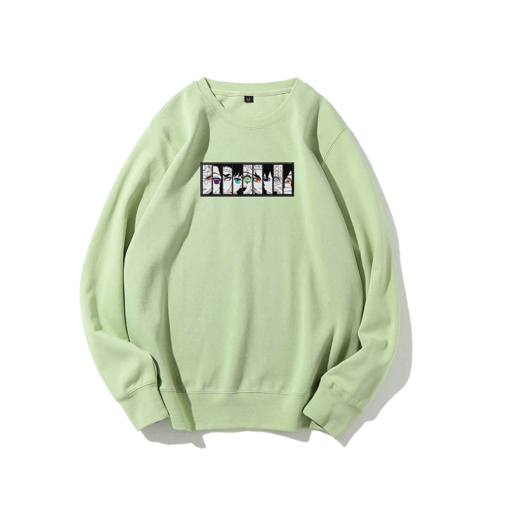 Demon Slayer: Kimetsu no Yaiba embroidered pure cotton unisex round neck anime sweatshirt